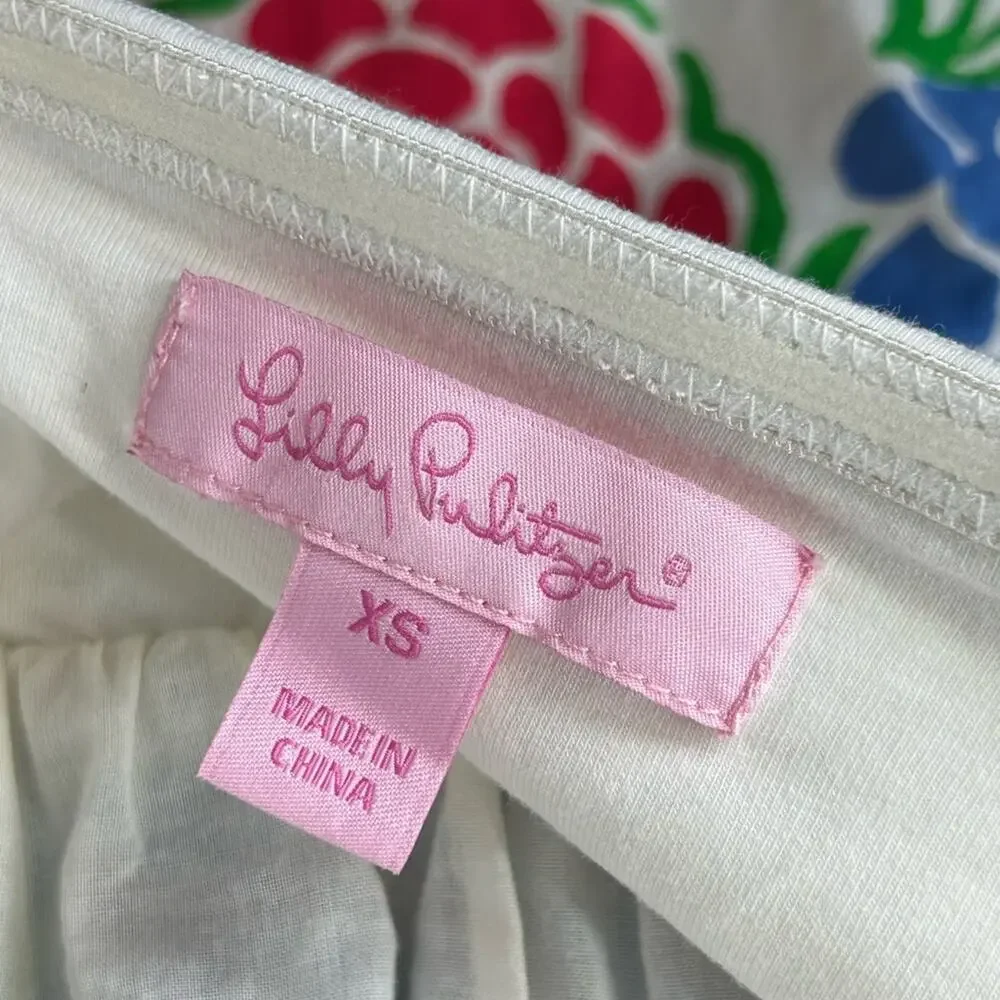 Lilly Pulitzer Patterson Dress XS Minnie Zinny Strapless Resort Mini Dress - Picture 10 of 13